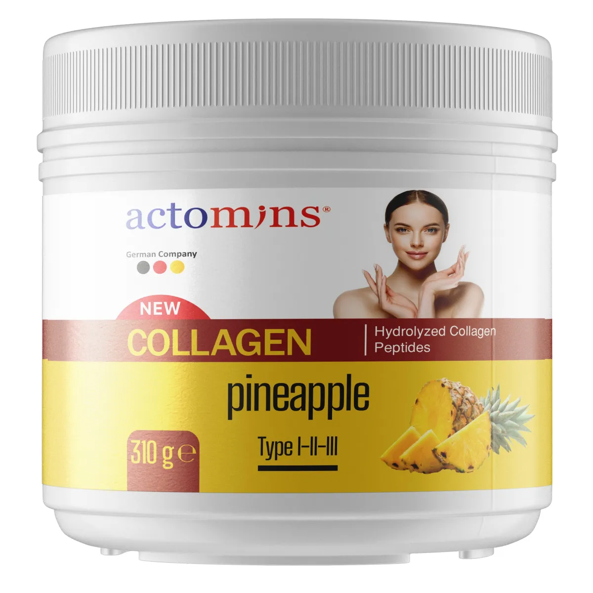 Actomins® Collagen Pineapple Powder Supplement with Hydrolyzed Collagen.