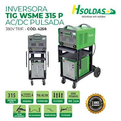 INVERSORA TIG WSME 315 P AC/DC PULSADA 380V