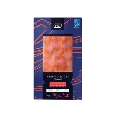Viči Smoked Herring Slices Beetroot Pink