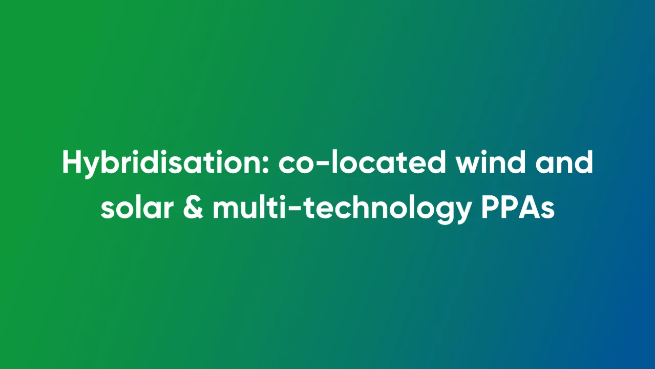 Hybridisation: co-located wind and solar & multi-technology PPAs