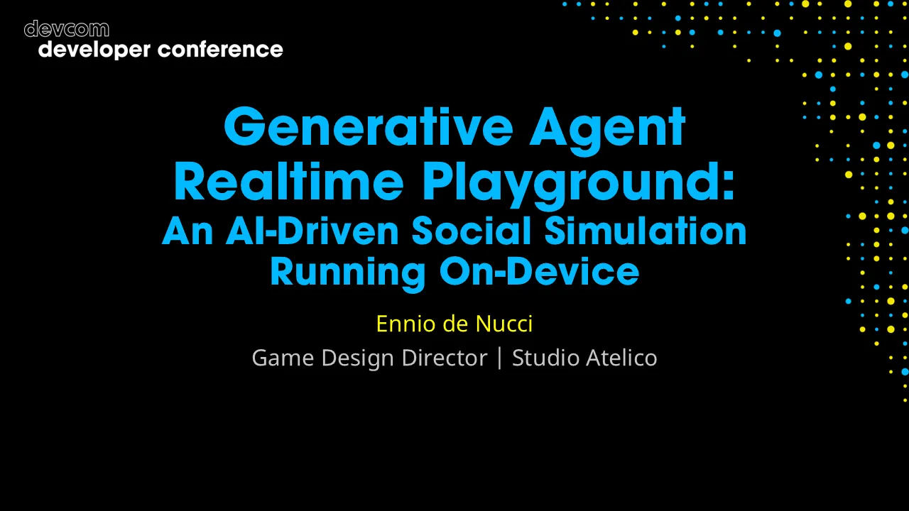 Generative Agent Realtime Playground - An AI-Driven Social Simulation Running On-Device