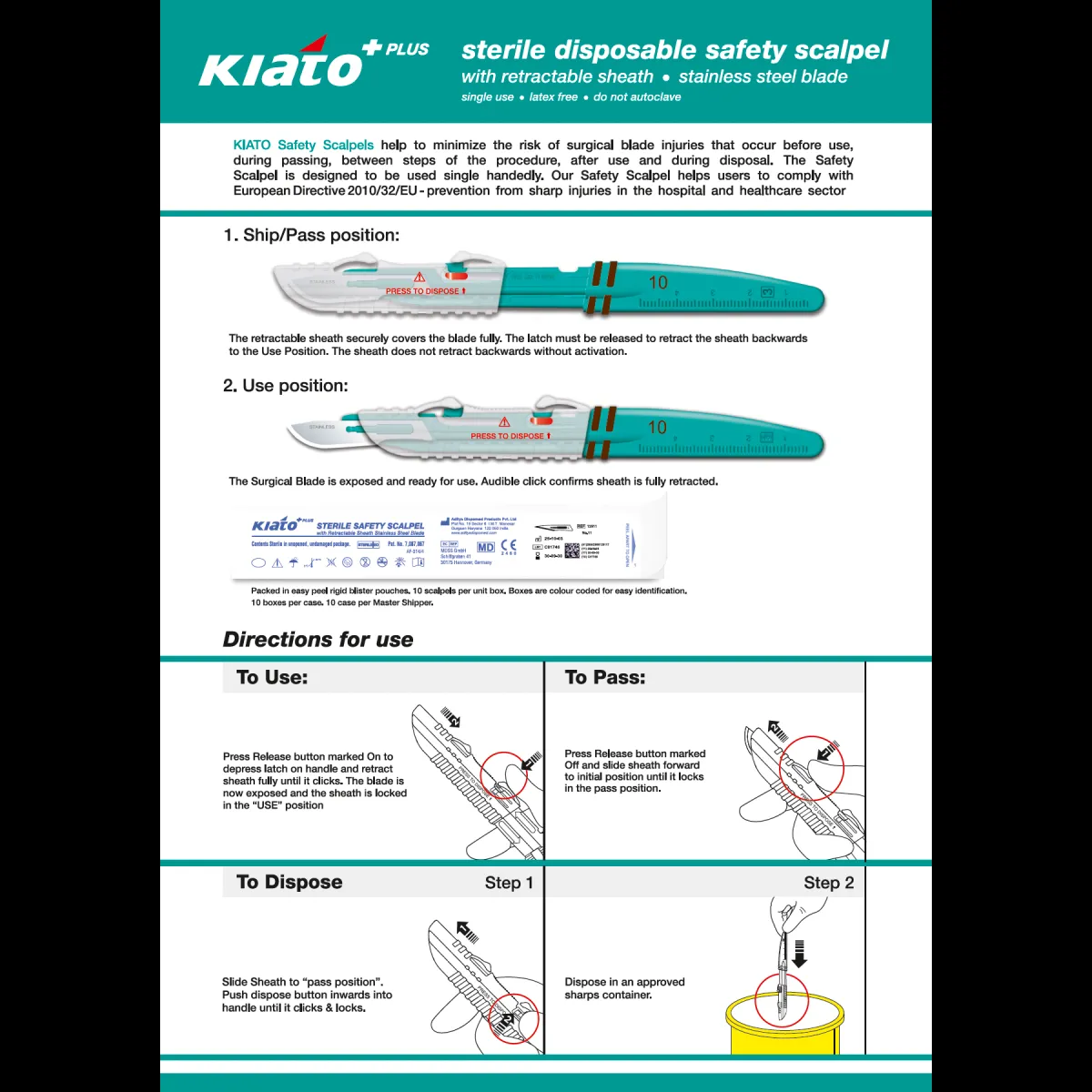 SAFETY SCALPEL WITH RETRACTABLE SHEATH
