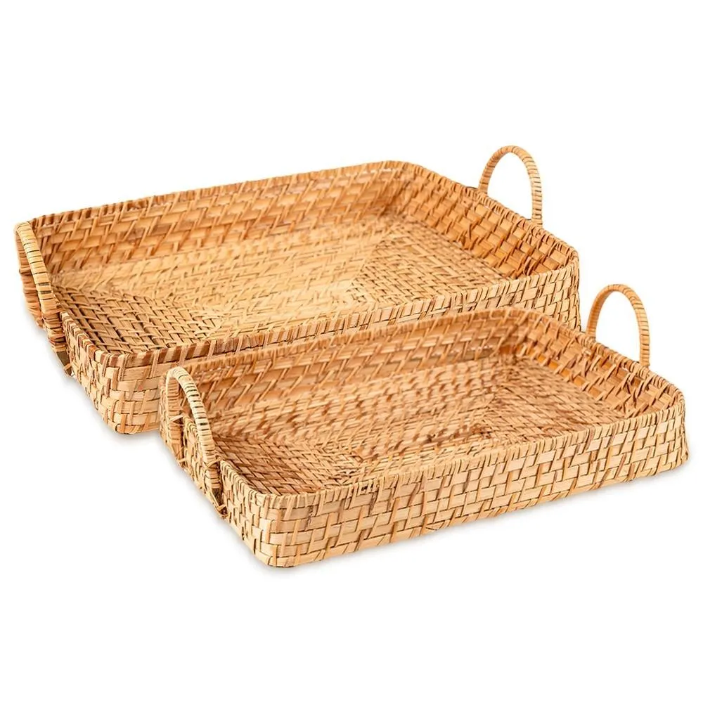 BANDEJA QUADRADA RATTAN JG2