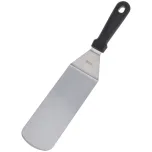 Espátula Longa Curva Profissional em Aço Inox c/ Cabo em Polipropileno Preto 35,5 x 7cm Weck