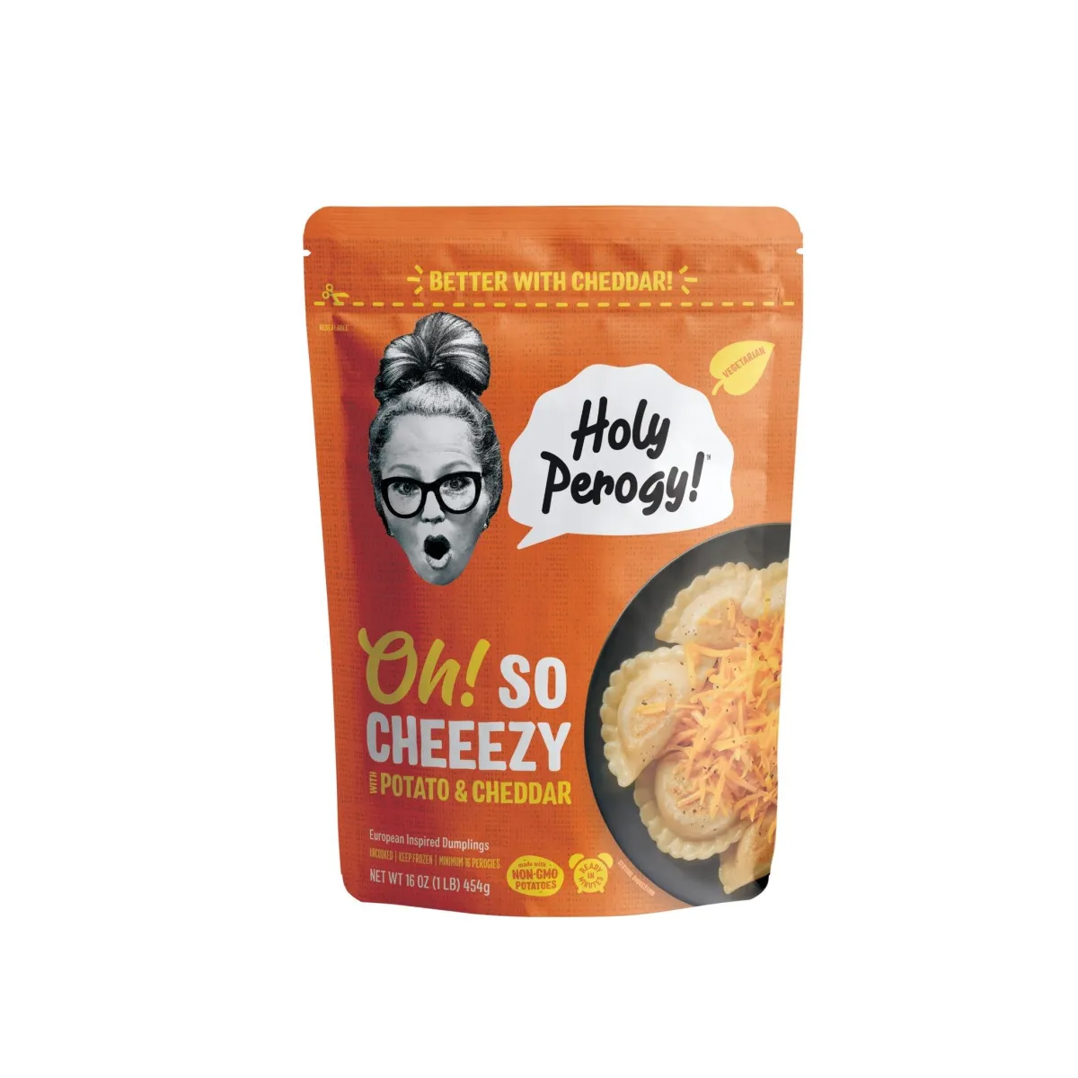Oh! So Cheezy with potato and cheddar pierogies, 1 Lb.