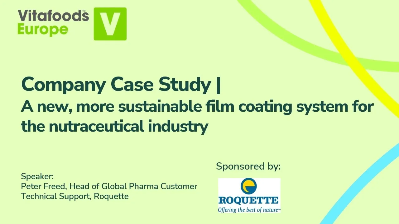 Company Case Study | A new, more sustainable film coating system for the nutraceutical industry