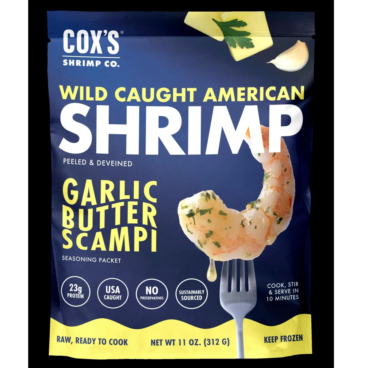 Wild Caught American Shrimp, Garlic Butter Scampi