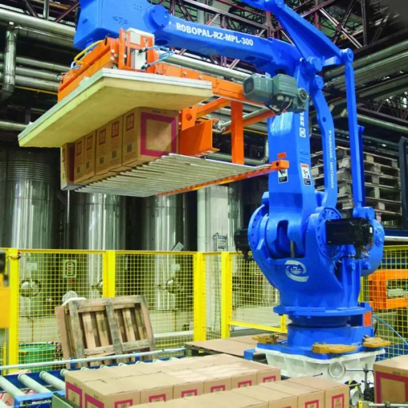 Paletizadora com Robô - Caixas/Pacotes