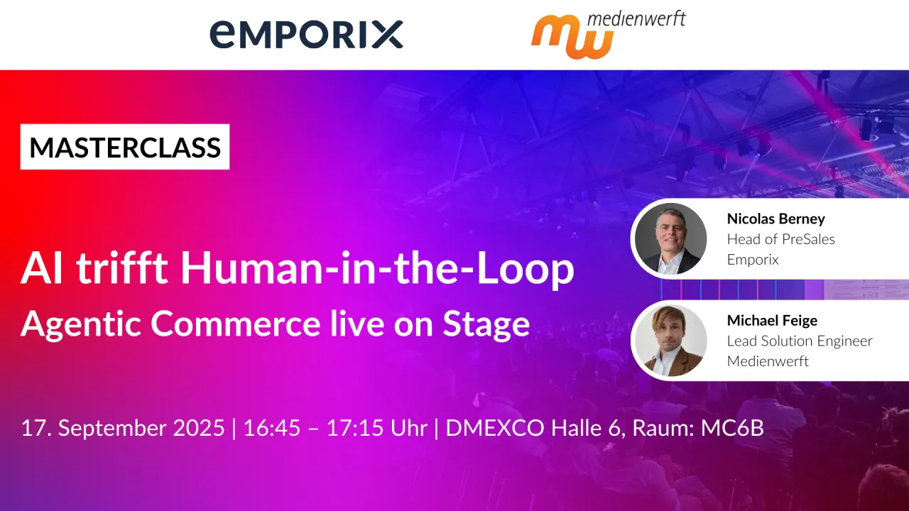 AI trifft Human-in-the-Loop: Agentic Commerce live on Stage