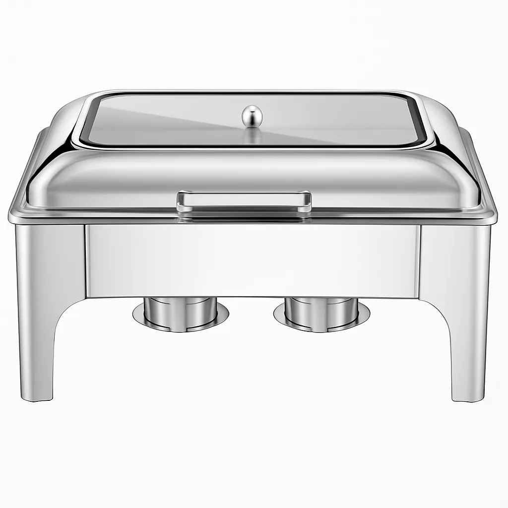 Réchaud 9 litros GN 1/1 com fogareiro e suporte para resistência 127 e 220 V