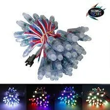 Pixel Pingo Modulo Led Rgb Ws2812 5v Endereçável Digital 12mm IP68 À Prova D 'Água LED RGB 50 peças