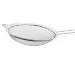 Peneiras inox reforçadas nos tamanhos: 8 cm, 12 cm, 16 cm e 20 cm