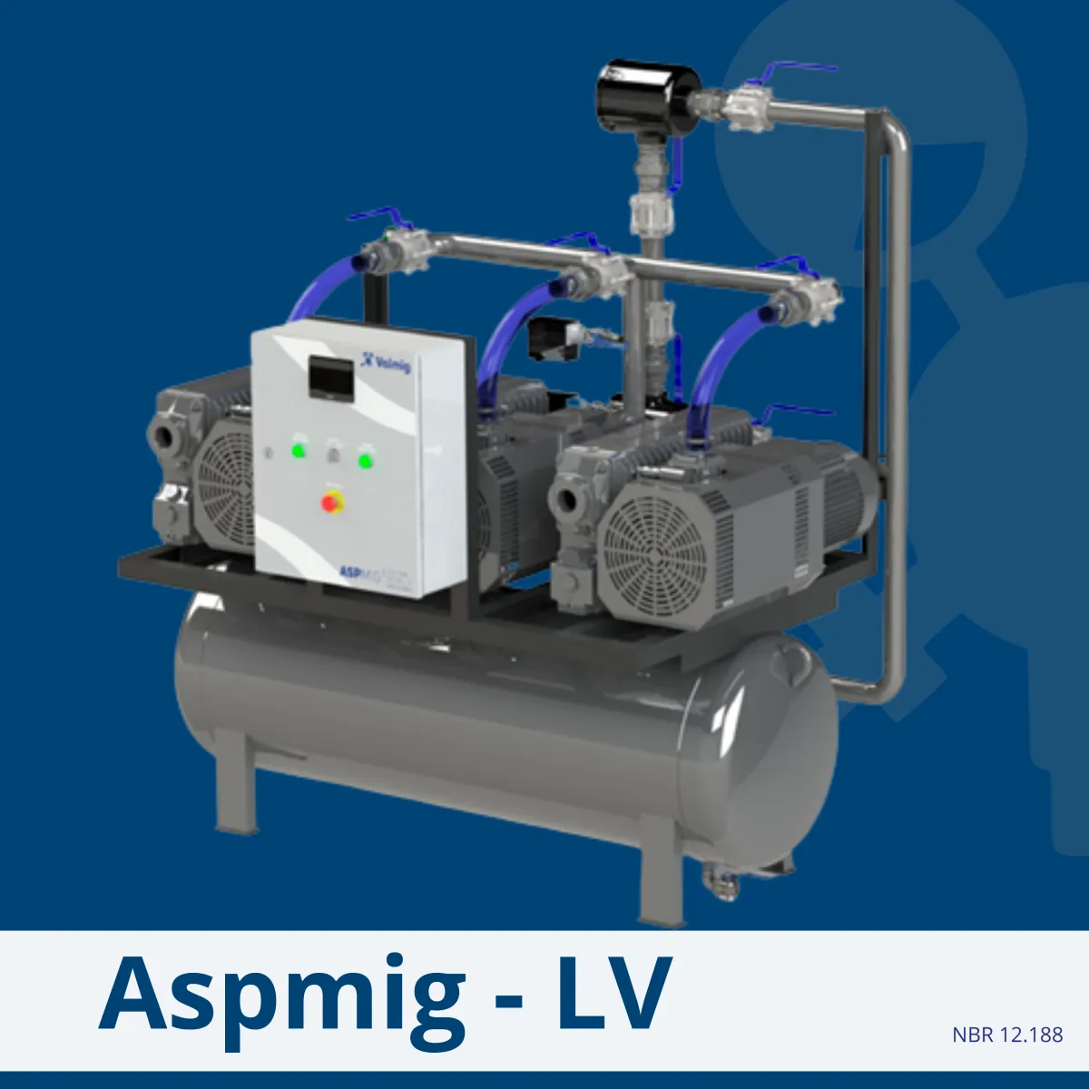 Sistema de Módulo de Vácuo Tipo Palheta Lubrificada – Aspmig LV