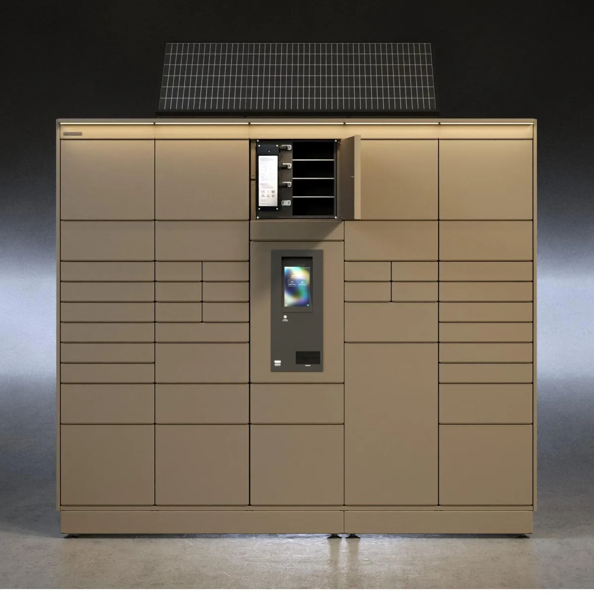 "Dual-grid" Parcel locker