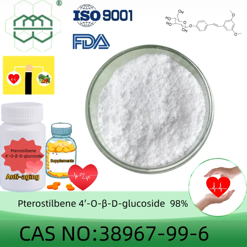 Trans-3,5-dimethoxystilbene-4'-O-β-D-glucopyranoside(TDG) CAS No.: 38967-99-6 98.0% purity min.for Anti-aging