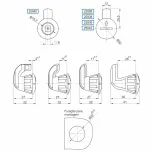 Fecho Lingueta em Poliamida com Garras de Fixação