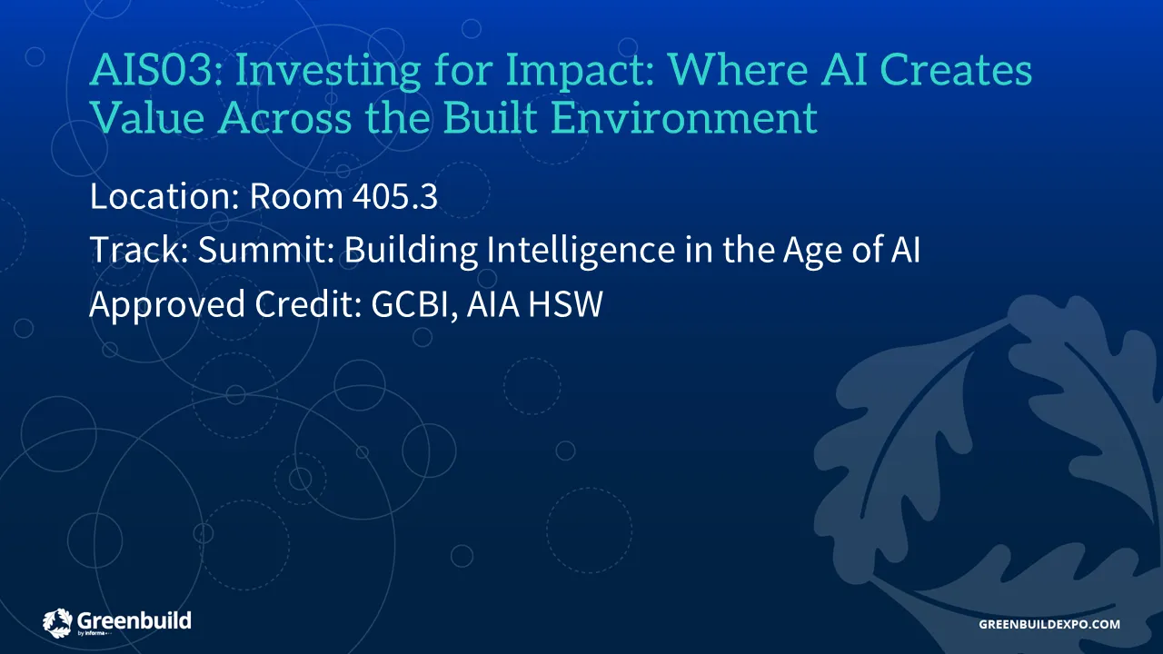 Investing for Impact: Where AI Creates Value Across the Built Environment