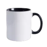 Canecas de Cerâmica Branca Com Interior E Alça E Preta Para Sublimação 325ml