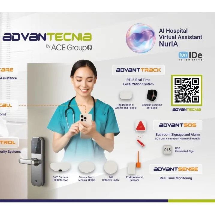 AI Hospital Virtual Assistant NurIA Integrated with Nurse Call System and MORE