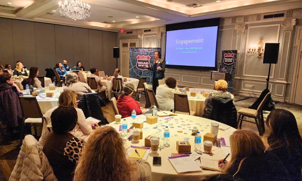 Speaker addressing established travel advisors