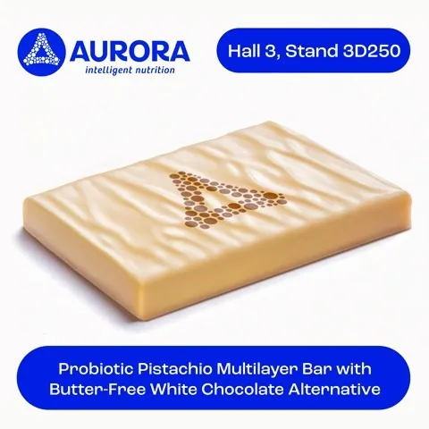 Probiotic Pistachio Multilayer Bar with Butter-Free White Chocolate Alternative