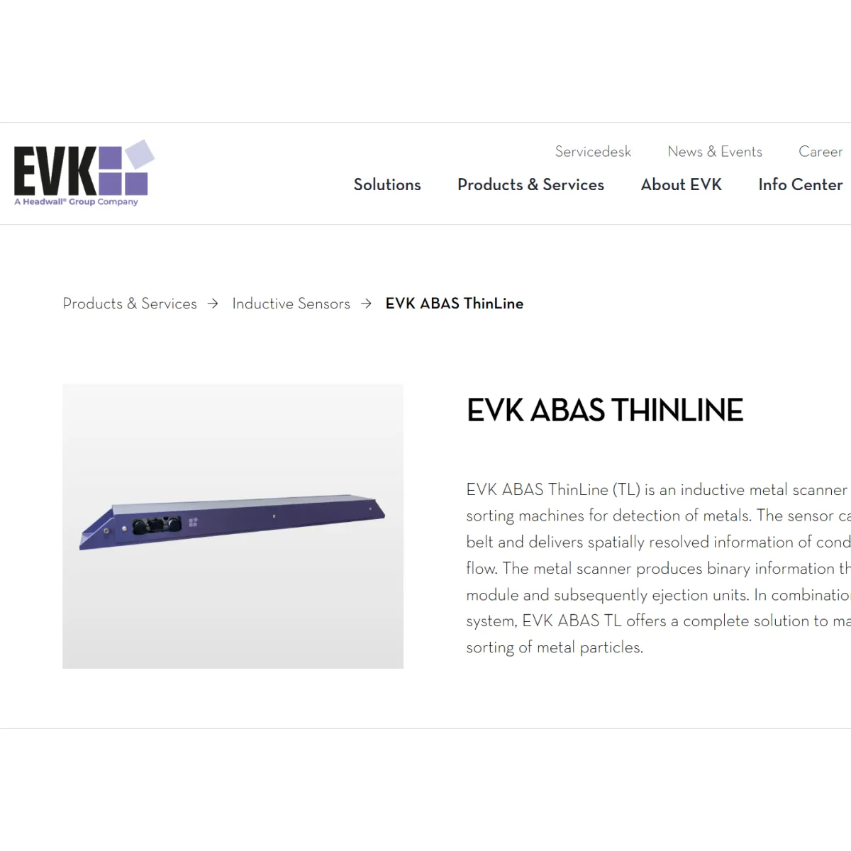 EVK ABAS Inductive Imaging System for Metals