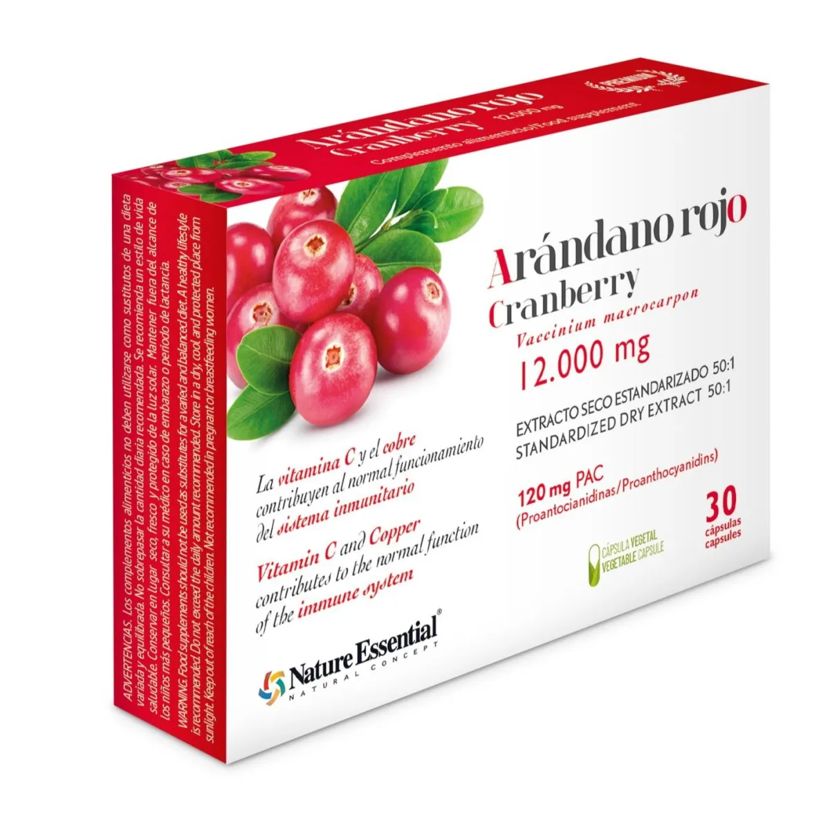 Cranberry 120 PAC. 30 vegetable capsules.