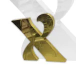 Letra caixa em latão