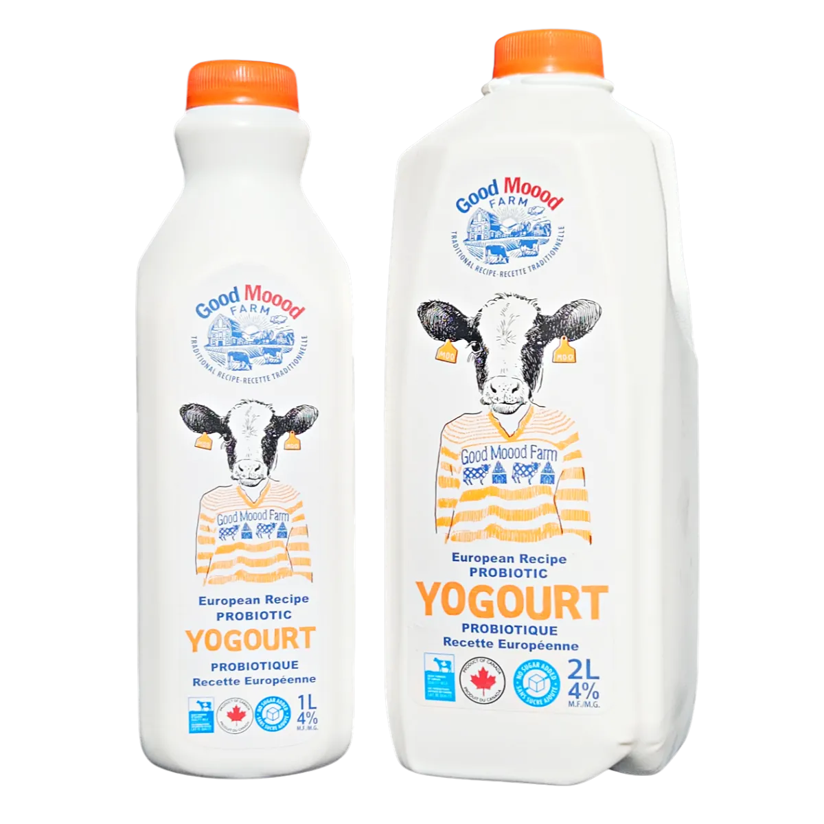 European-Style Yogurt, 4% milk fat, 1L and 2L