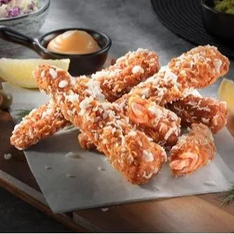 BBQ Rice Paper Breaded Salmon Tenders