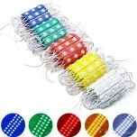 Módulo Injetado Led SMD 7025 Mini c/ 3led 12v 1,5w IP65 Rosa