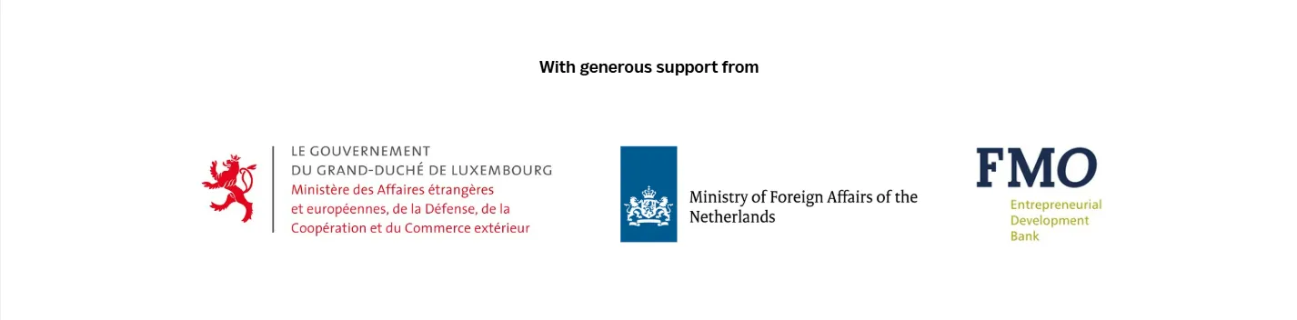 Logos of Luxembourg, Netherlands and FMO on a white background.