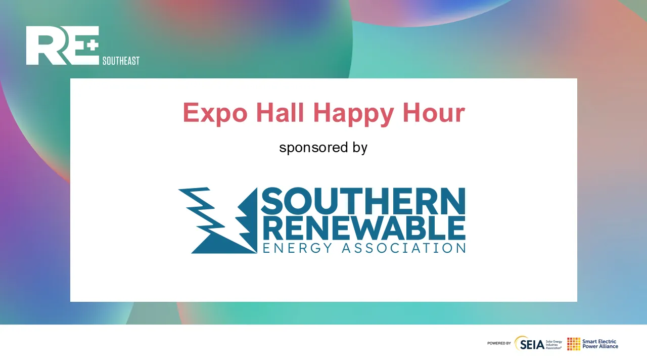 Expo Hall Happy Hour Sponsored By Southern Renewable Energy Association