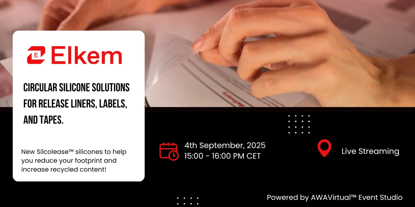 Elkem Virtual Event: Circular silicone solutions for release liners, labels, and tapes!