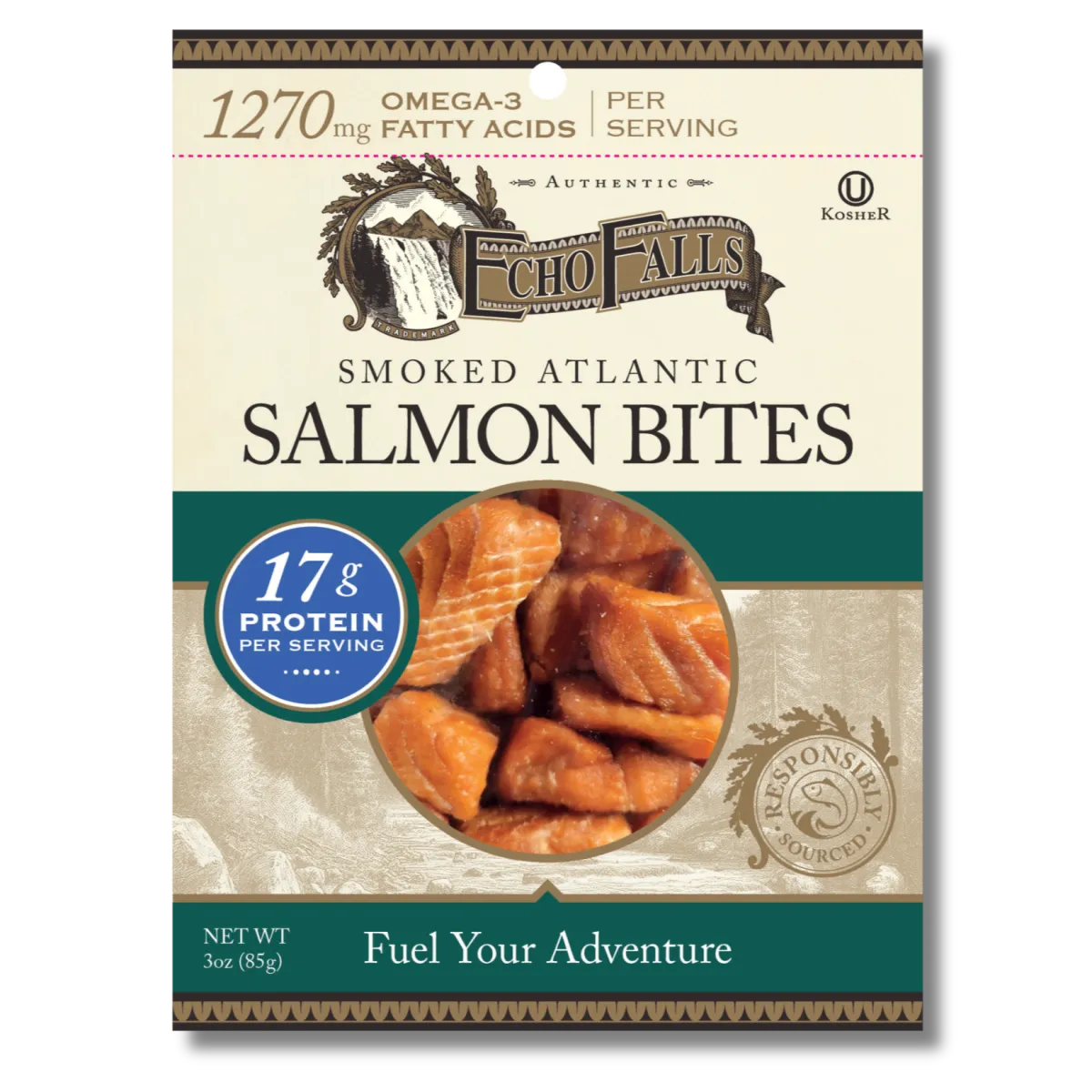 Echo Falls Smoked Atlantic Salmon Bites 3oz
