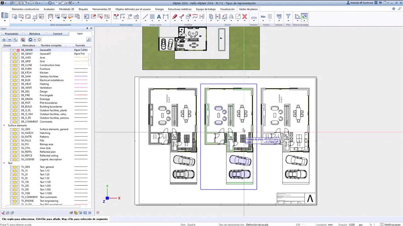 Design your project with Allplan rendering styles and layers