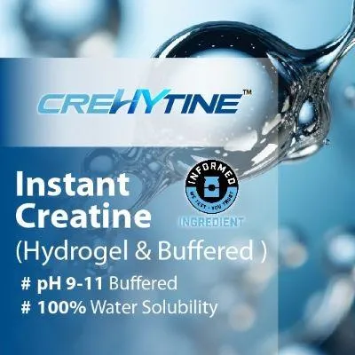CREHYTINE™ Instant Creatine(Hydrogel & Buffered) - Vitafoods Europe Innovation Award Finalist & Informed Ingredient