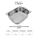 Cubas com alças inox 1/2 GN 100 e 150