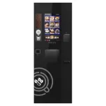 JL300 - Vending Freestand para 500 copos + café em grão + 6 Solúveis quente e gelado e tela touch de 21"