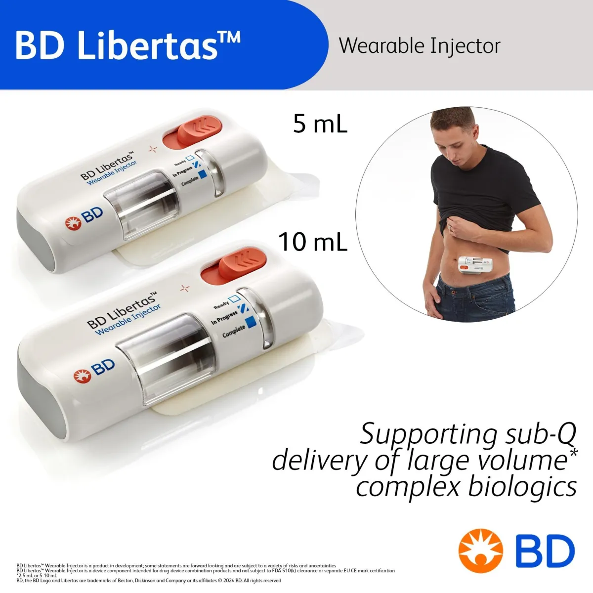 BD Libertas(TM) Wearable Injector (5 mL - 10 mL)