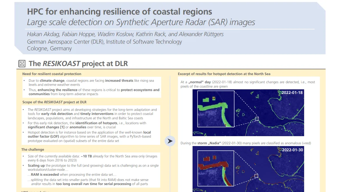 HPC for Enhancing Resilience of Coastal Regions - Large Scale Detection on Synthetic Aperture Radar (SAR) Images