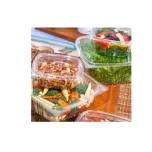 8oz Dome PET Hinged Lid Container/XDJ-MRV-8T