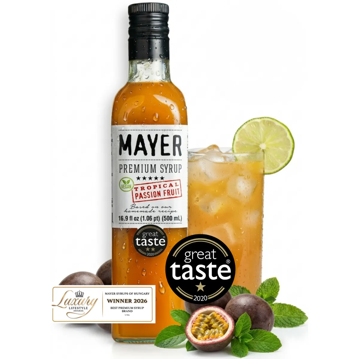 Mayer Premium Tropical Passion Fruit Syrup / Cordial