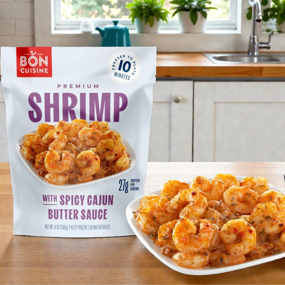 Bon Cuisine Premium Shrimp with Spicy Cajun Butter Sauce