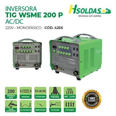 INVERSORA TIG WSME 200 P AC/DC PULSADA