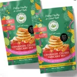 Hidden Foods Pancake Mixes, Gluten-Free Pancake Mix, Sausage and Garlic Sauce, Marinara Sauce, and Hot Cocoa