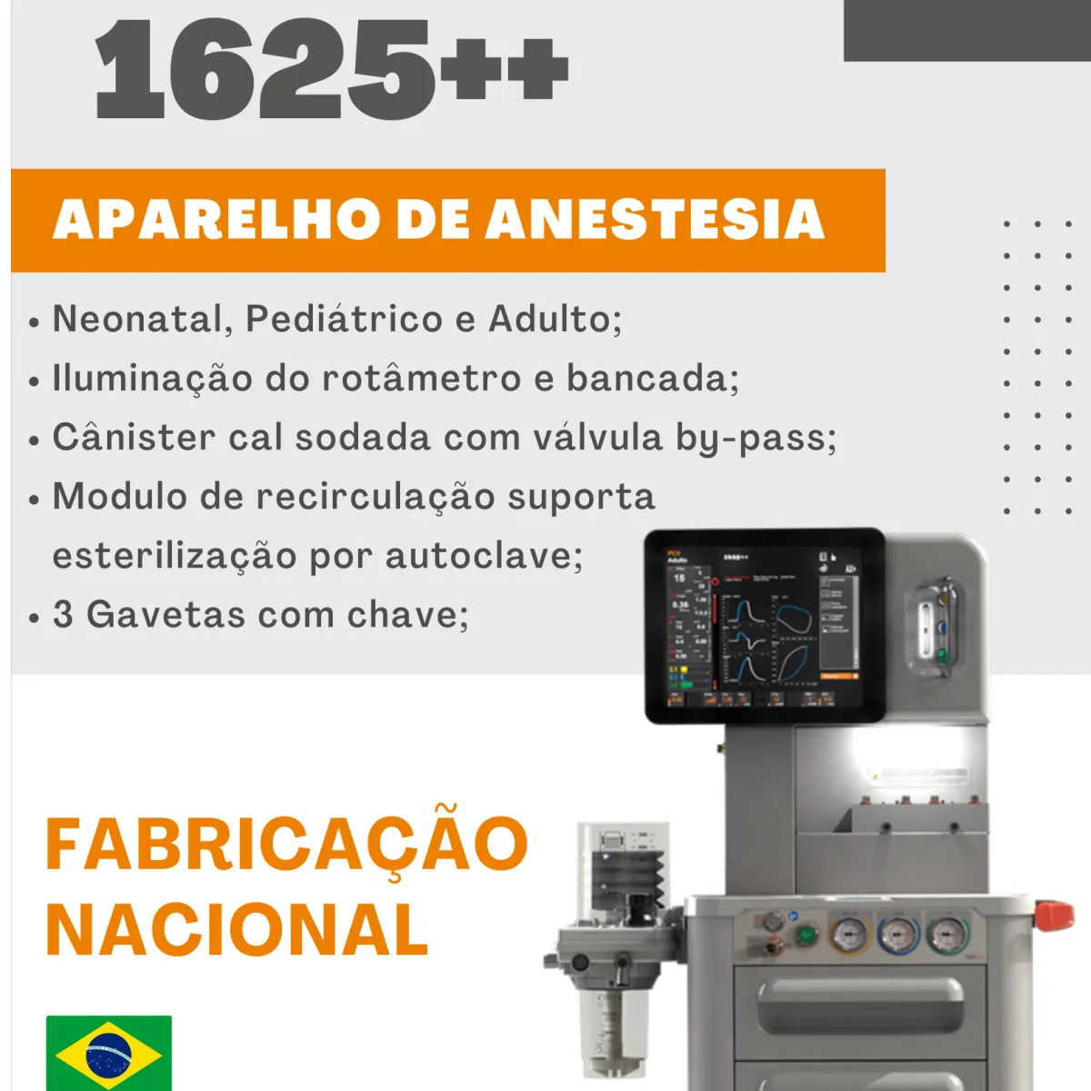 APARELHO DE ANESTESIA 1625++
