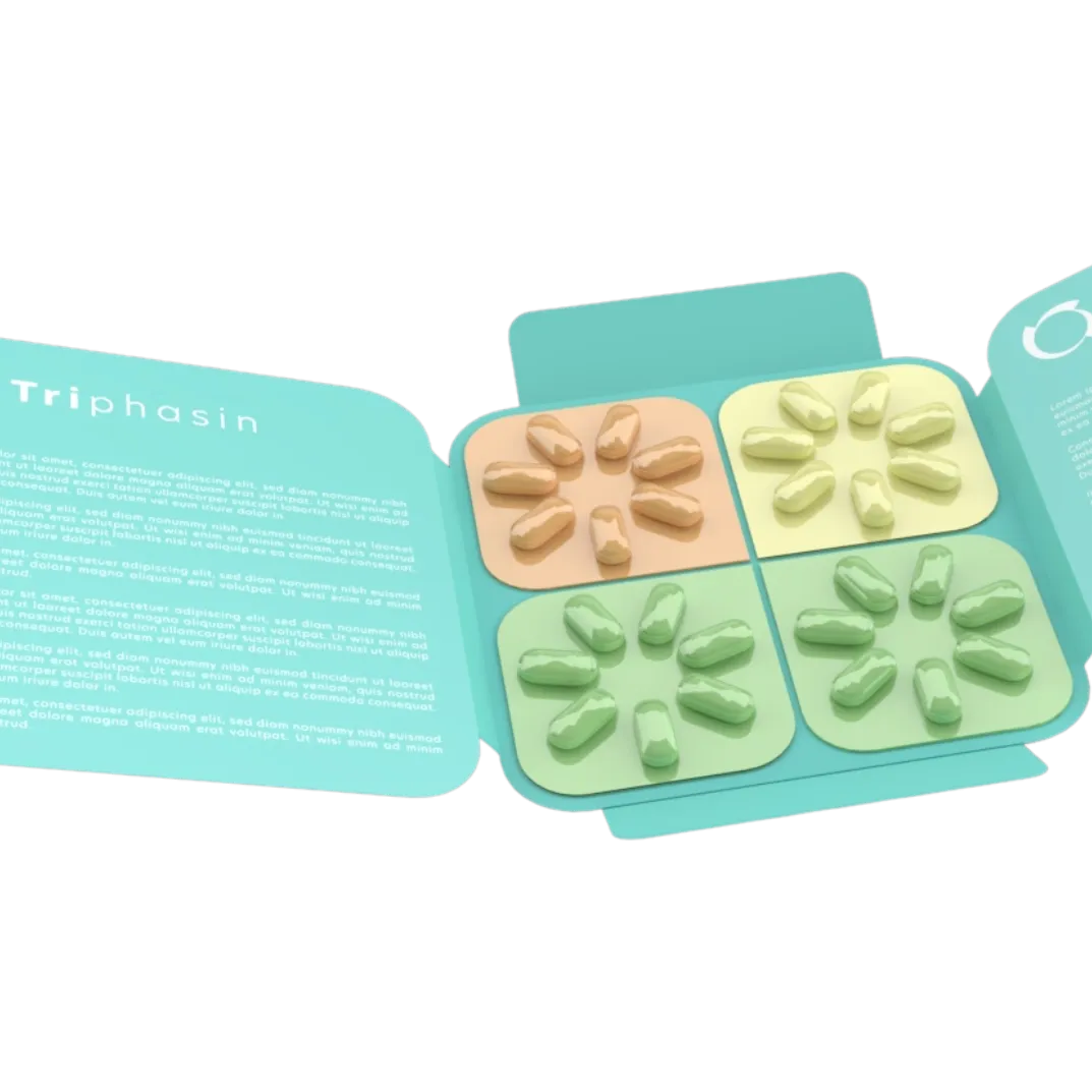 TRIPHASIN - Special food supplement adjusted to the phases of the menstrual cycle