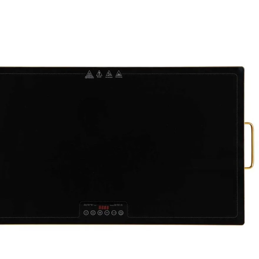 Mesa Térmica Quente em Vidro Temperado com Touch Digital e Alça para Buffet 60×40 – 300 W – 220 V