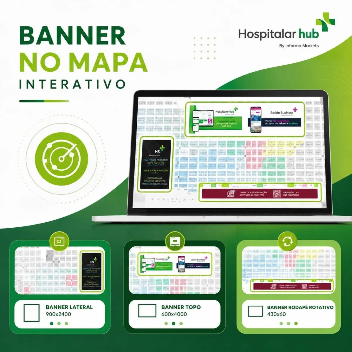 Banner no mapa interativo